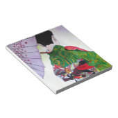 Japanse Geisha-kunst met kimono en paraplu Notitieblok (Schuin)
