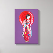 Japanse Geisha-kunst met paraplu