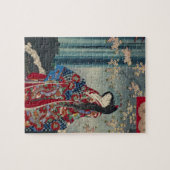 Japanse Geisha Lady Japan Art Cool Classic Legpuzzel (Horizontaal)