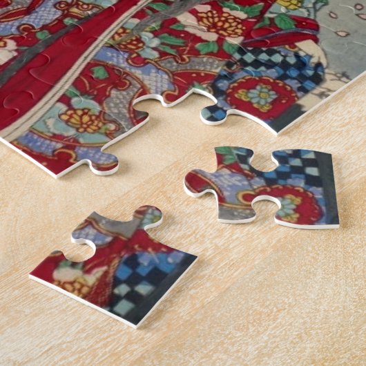 Japanse Geisha Lady Japan Art Cool Classic Legpuzzel (Zijkant)