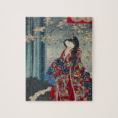 Japanse Geisha Lady Japan Art Cool Classic Legpuzzel (Verticaal)