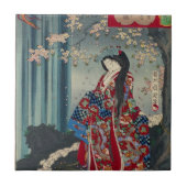 Japanse Geisha Lady Japan Art Cool Classic Tegeltje (Voorkant)