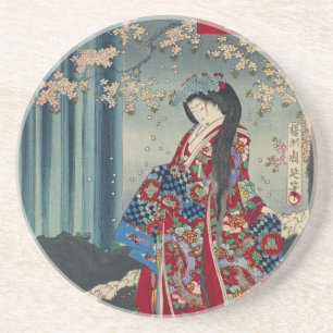 Japanse Geisha Lady Japan Art Cool Classic Zandsteen Onderzetter