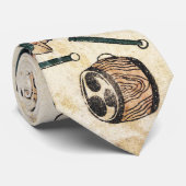 Japanse geisha maiko en kind ukiyo-e kunst stropdas (Opgerold)