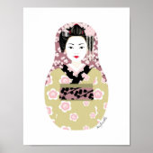 Japanse Geisha Matryoshka Poster (Voorkant)