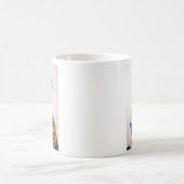 Japanse Geisha met blauwe kimono Koffiemok (Center)