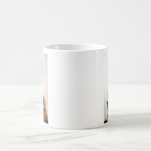 Japanse Geisha met blauwe kimono Koffiemok (Center)