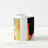 Japanse Geisha met groene kimono originele kunst Koffiemok (Center)