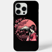 Japanse Geisha Mount Fuji Kersenbloesem Bomen Case-Mate iPhone Case (Achterkant)