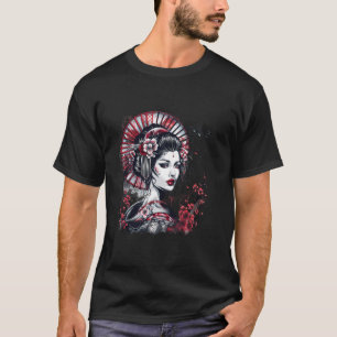 Japanse Geisha Sakura Cherry Blossom Kimono Japan T-shirt