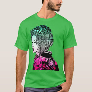 Japanse Geisha Samurai Warrior 1061 T-shirt
