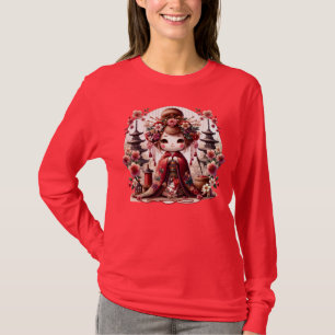 Japanse Geisha Schattigee scene T-shirt