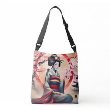 JAPANSE GEISHA SCHOONHEID VROUW KERSENBLOESEMS