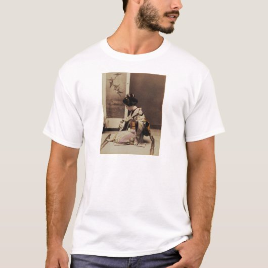 Japanse geisha speelt de shamisen t-shirt (Voorkant)