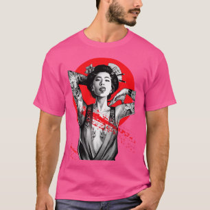 Japanse Geisha Stedelijke Vaporwave Pop Art vriend T-shirt