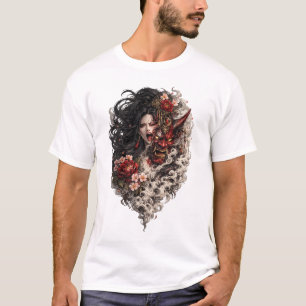 Japanse Geisha Tattoo T-shirt Traditionele Irezu