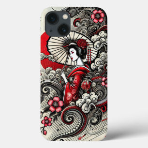 Japanse Geisha Telefoonhoes - Elegant Art Design Case-Mate iPhone Case