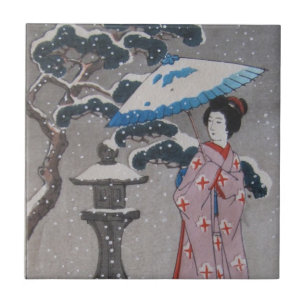 Japanse Geisha Tile Tegeltje