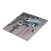 Japanse Geisha Tile Tegeltje (Zijkant)