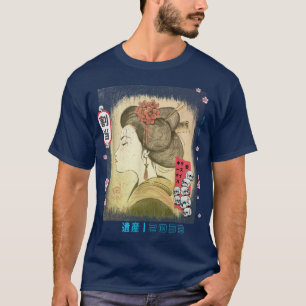 Japanse Geisha Tokyo Streetslijtage esthetisch T-shirt