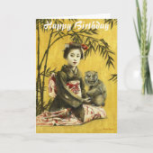  Japanse Geisha Verjaardag Kaart (Voorkant)