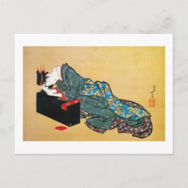 Japanse Geisha Woman, Hokusai, Ukiyo-e Briefkaart
