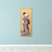Japanse Geisha Woman, Hokusai, Ukiyo-e Canvas Afdruk (Insitu (Houten vloer))