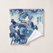 Japanse Geisya Woman, Kuniyoshi, Ukiyo-e Bad Handdoek (Wasdoekje)