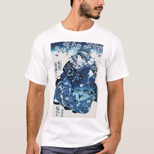 Japanse Geisya Woman, Kuniyoshi, Ukiyo-e T-shirt (Voorkant)