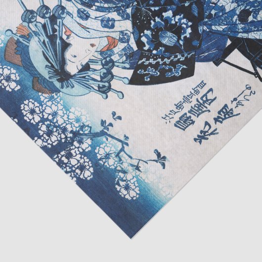 Japanse Geisya Woman, Kuniyoshi, Ukiyo-e Tissuepapier (Detail)