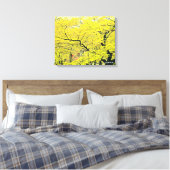 Japanse gele gingko-reisdruk canvas afdruk (Insitu (Slaapkamer))