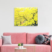 Japanse gele gingko-reisdruk canvas afdruk (Insitu (Woonkamer))