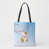 Japanse gelukskat, ManekiNeko Tote Bag (Voorkant)