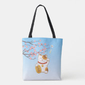 Japanse gelukskat, ManekiNeko Tote Bag (Achterkant)