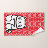 Japanse gelukskat of Maneki-Neko Bad Handdoek (Handdoek)