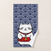 Japanse gelukskat of Maneki-Neko Bad Handdoek (Handdoek)