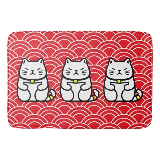 Japanse gelukskat of Maneki-Neko Badmat (Voorkant)