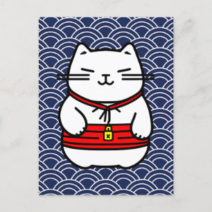 Japanse gelukskat of Maneki-Neko Briefkaart