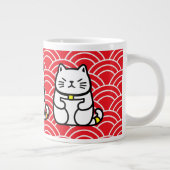 Japanse gelukskat of Maneki-Neko Grote Koffiekop (Rechts)