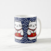 Japanse gelukskat of Maneki-Neko Koffiemok (Voorkant rechts)