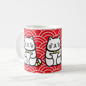 Japanse gelukskat of Maneki-Neko Koffiemok (Voorkant links)