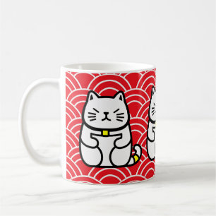 Japanse gelukskat of Maneki-Neko Koffiemok