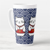 Japanse gelukskat of Maneki-Neko Latte Mok (Linkerhoek)