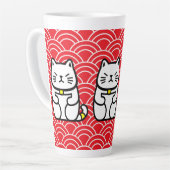Japanse gelukskat of Maneki-Neko Latte Mok (Linkerhoek)