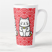 Japanse gelukskat of Maneki-Neko Latte Mok (Rechts)