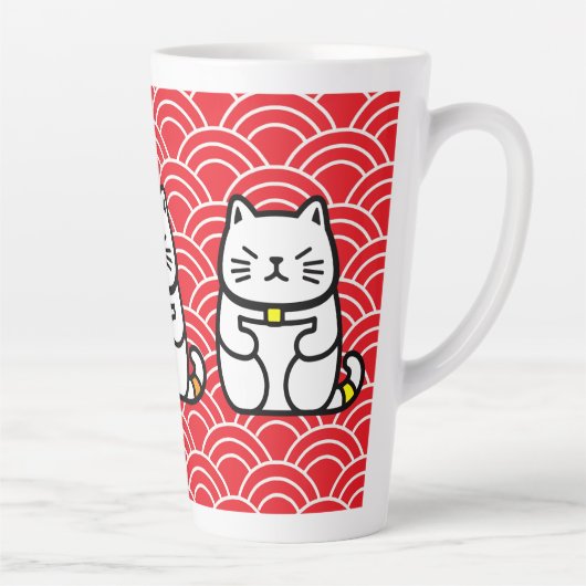 Japanse gelukskat of Maneki-Neko Latte Mok (Rechts)