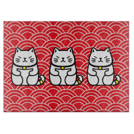 Japanse gelukskat of Maneki-Neko Snijplank