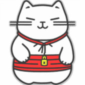 Japanse gelukskat of Maneki-Neko Sticker (Voorkant)
