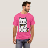 Japanse gelukskat of Maneki-Neko T-shirt (Voorkant volledig)