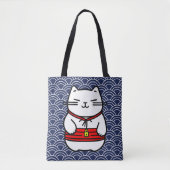Japanse gelukskat of Maneki-Neko Tote Bag (Voorkant)